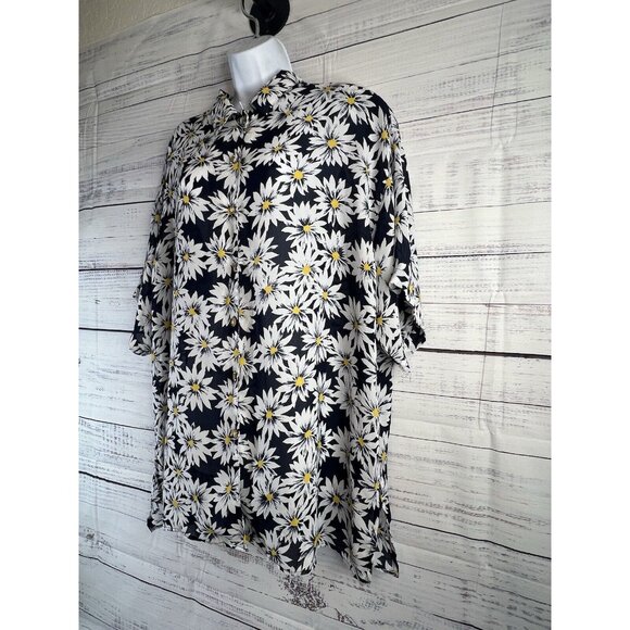 Vintage Kathryn Deene New York Button Down Floral Shirt Size 22/24 Short Sleeve - Picture 5 of 14